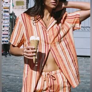 Anthropologie NWT Small Charlie Holiday Lola shirt beach stripe